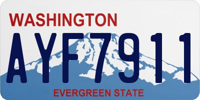 WA license plate AYF7911