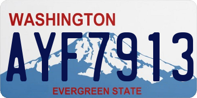 WA license plate AYF7913