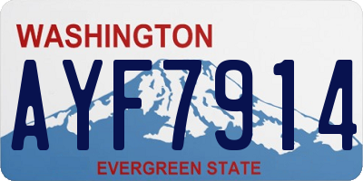 WA license plate AYF7914