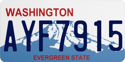 WA license plate AYF7915