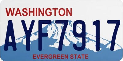 WA license plate AYF7917