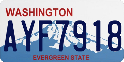 WA license plate AYF7918