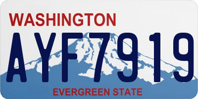 WA license plate AYF7919