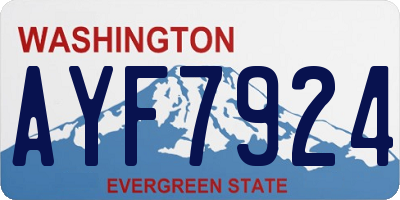 WA license plate AYF7924