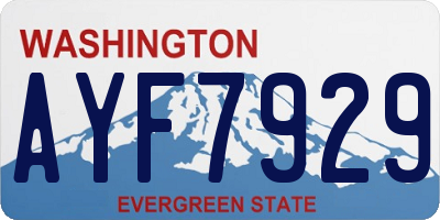 WA license plate AYF7929