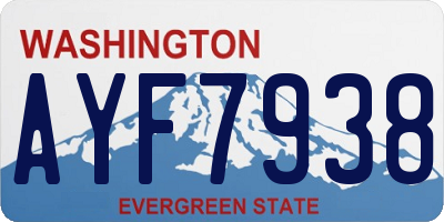 WA license plate AYF7938