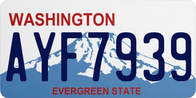 WA license plate AYF7939