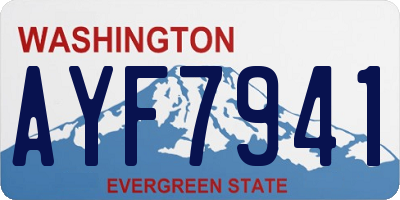WA license plate AYF7941