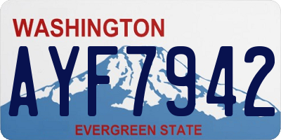 WA license plate AYF7942