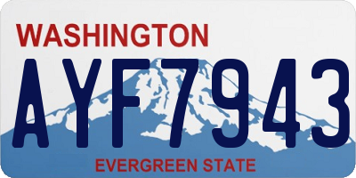 WA license plate AYF7943