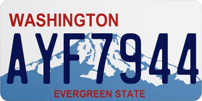 WA license plate AYF7944