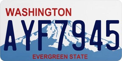 WA license plate AYF7945