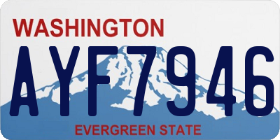 WA license plate AYF7946