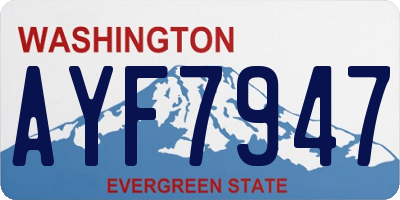 WA license plate AYF7947