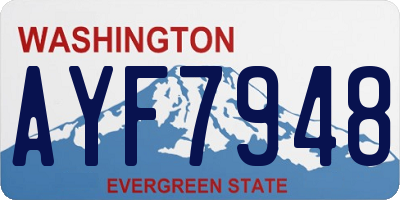 WA license plate AYF7948