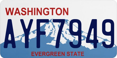 WA license plate AYF7949