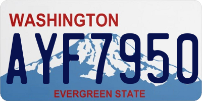 WA license plate AYF7950