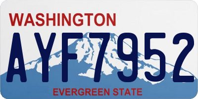 WA license plate AYF7952