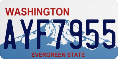 WA license plate AYF7955