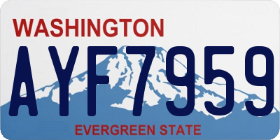 WA license plate AYF7959