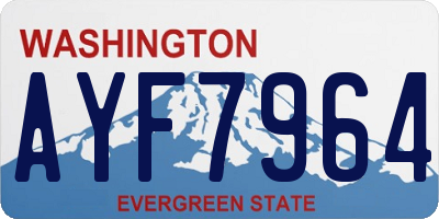 WA license plate AYF7964