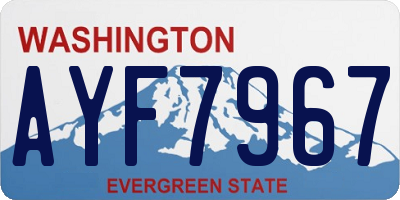 WA license plate AYF7967