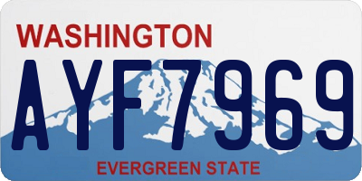 WA license plate AYF7969