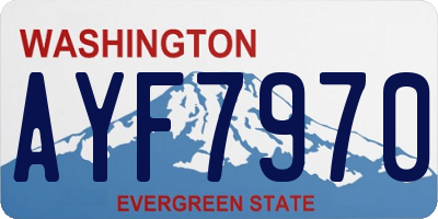 WA license plate AYF7970