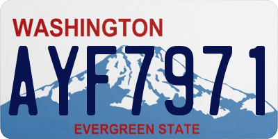 WA license plate AYF7971