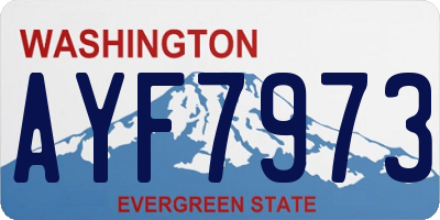 WA license plate AYF7973