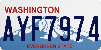 WA license plate AYF7974