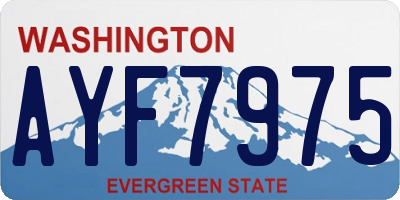 WA license plate AYF7975