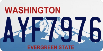 WA license plate AYF7976