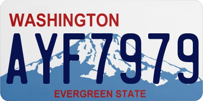WA license plate AYF7979