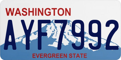 WA license plate AYF7992