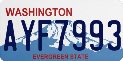 WA license plate AYF7993