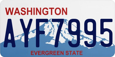WA license plate AYF7995