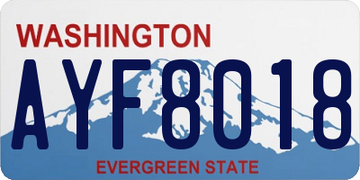 WA license plate AYF8018