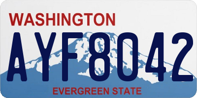 WA license plate AYF8042