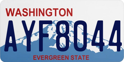 WA license plate AYF8044