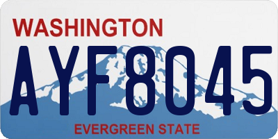 WA license plate AYF8045