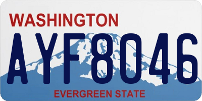 WA license plate AYF8046