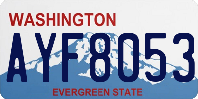 WA license plate AYF8053