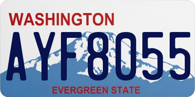 WA license plate AYF8055