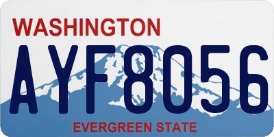 WA license plate AYF8056