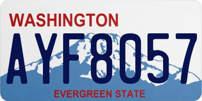 WA license plate AYF8057
