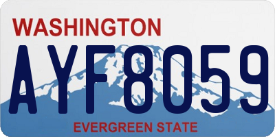 WA license plate AYF8059