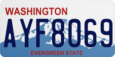WA license plate AYF8069