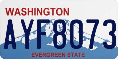 WA license plate AYF8073