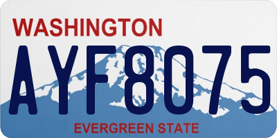 WA license plate AYF8075